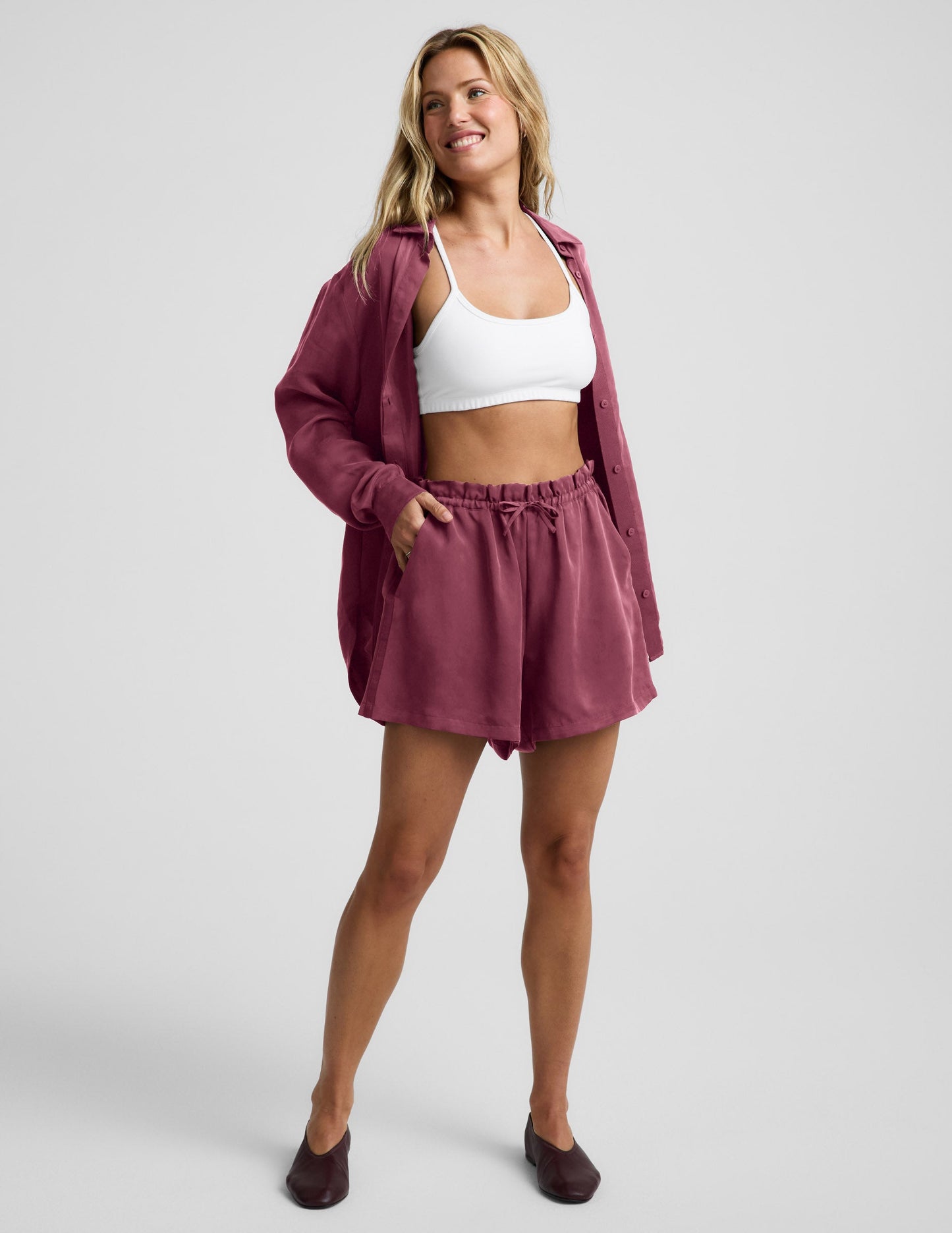 Sunkissed Cupro Drawstring Short