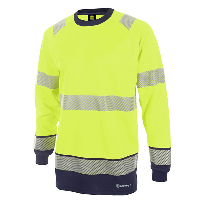 Hi Vis Two Tone Long Sleeve Top Yellow