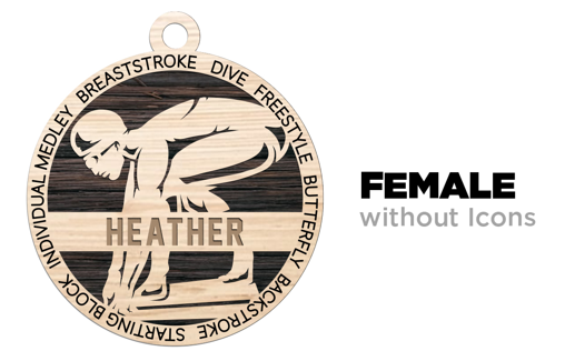LN BOYS SWIM & DIVE CUSTOM PERSONALIZED SPORTS ORNAMENT