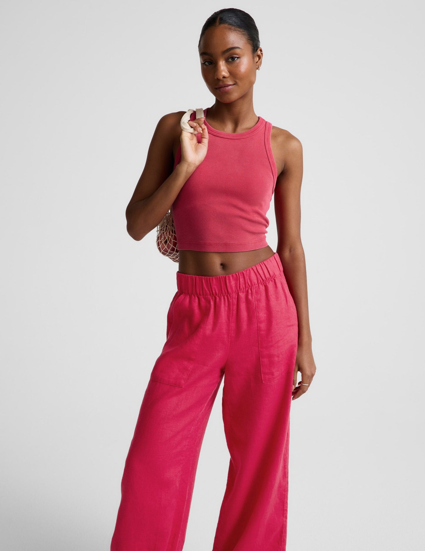 SoftWash Linen Easy Wide Leg Pant 29"