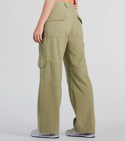 Casual Mood Wide-Leg Cargo Pants