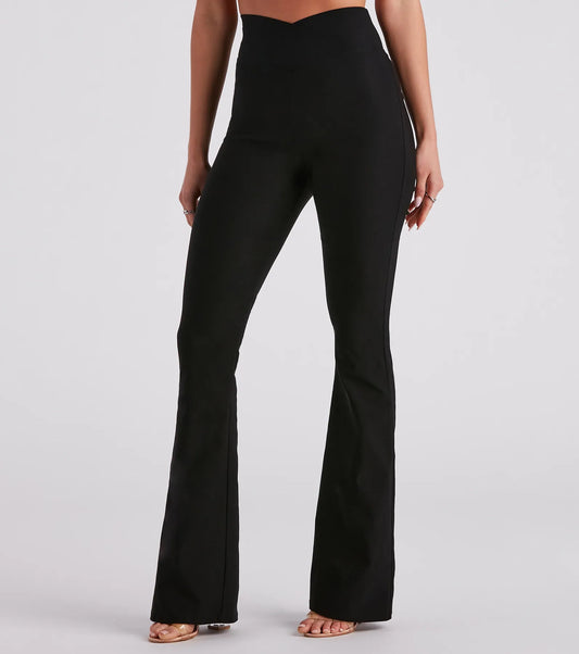 Cross The Line V-Waist Bootcut Pants