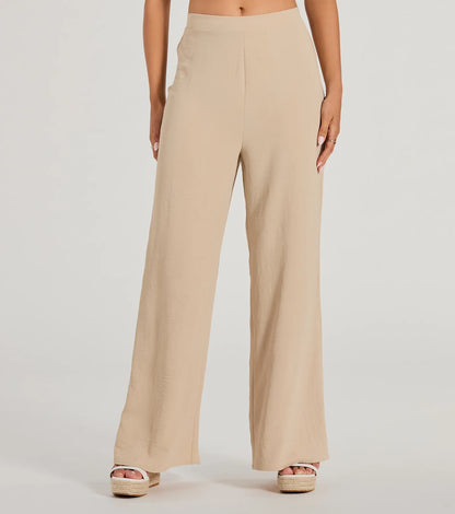 Call The Shots High-Rise Wide-Leg Pants