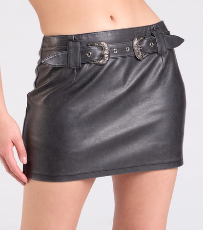 Trending Darling Western Belt Mini Skort