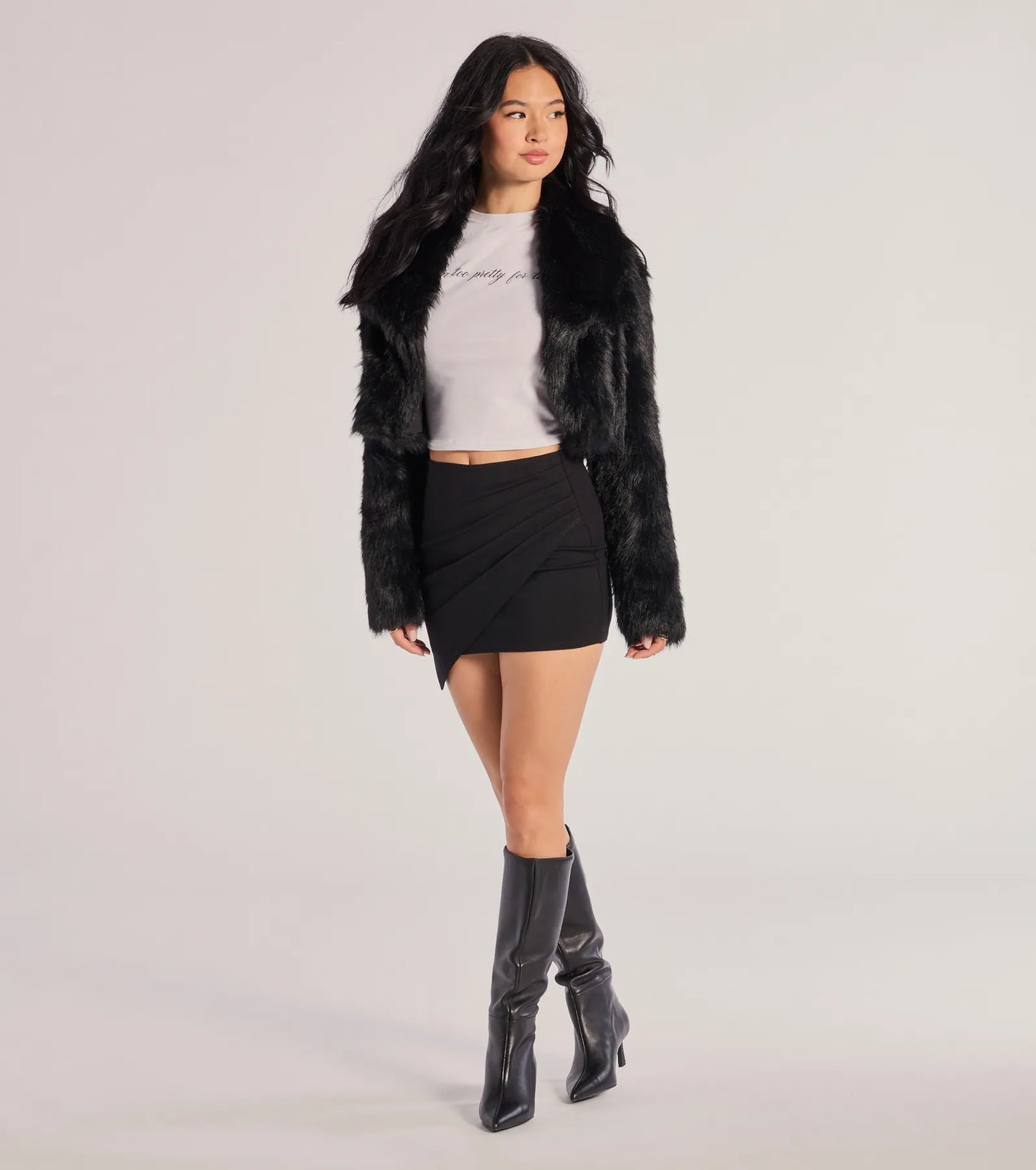 Twist And Twirl Wrap Mini Skirt