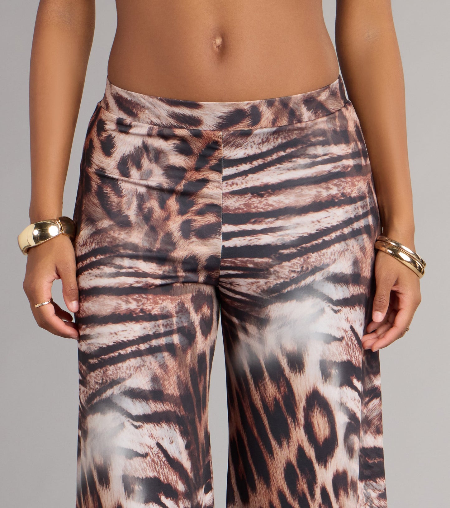 Wild Side Leopard Wide-Leg Pants