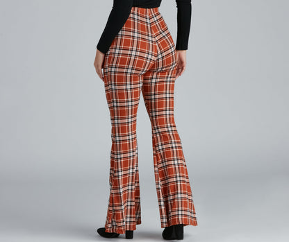 Keeping It Trendy Plaid High Waist Pants