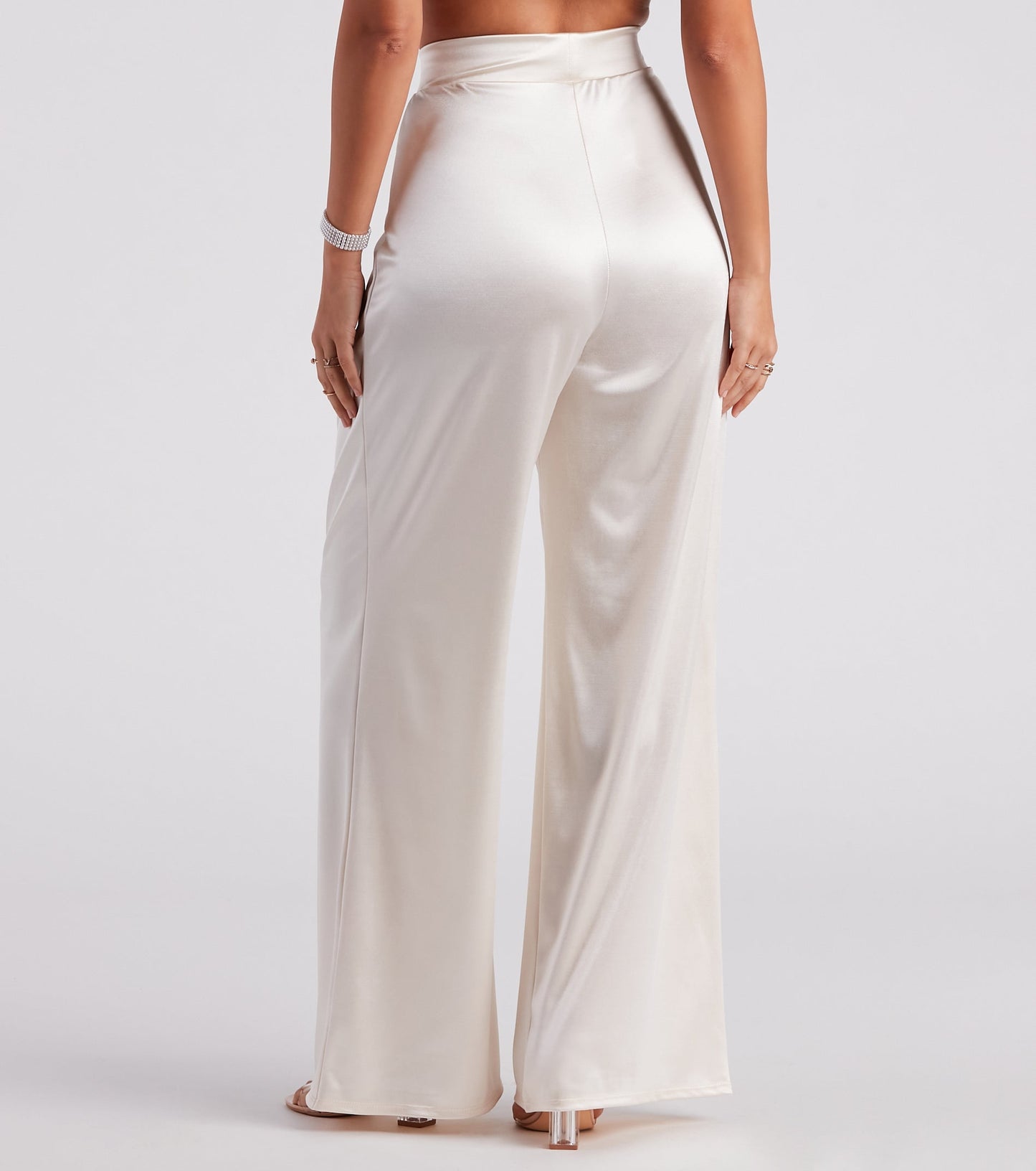 Trending In Satin High Rise Pants