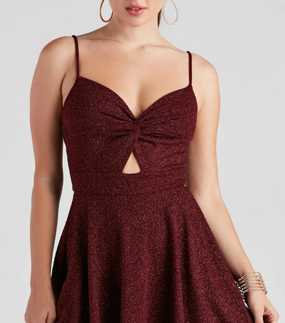 Twisted Style Glitter Skater Romper