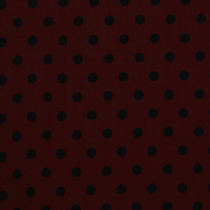 Claudia Flirty Fifties Polka Dot Dress in Burgundy-Black