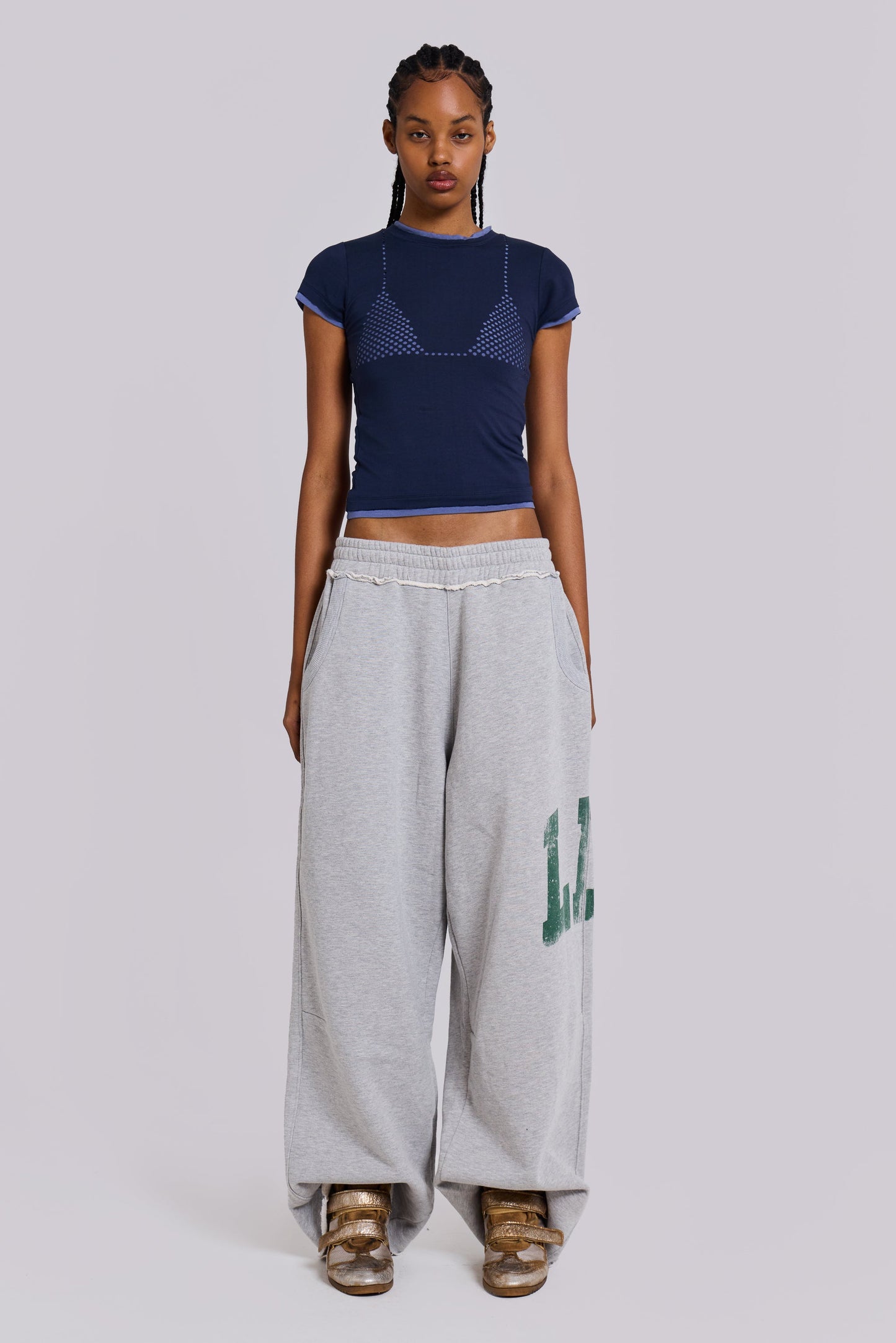 LDN Print Grey Marl Monster Joggers