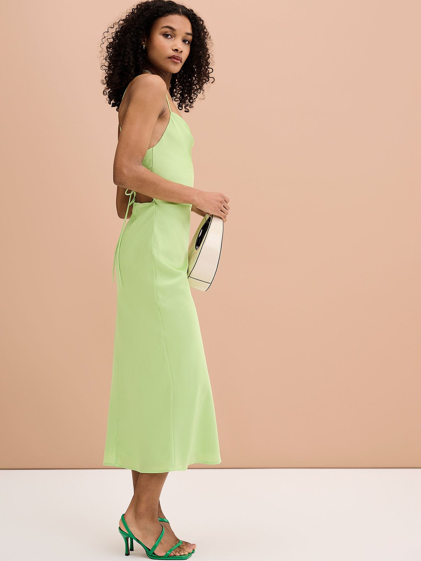 Riviera Midi Dress in Apple Green