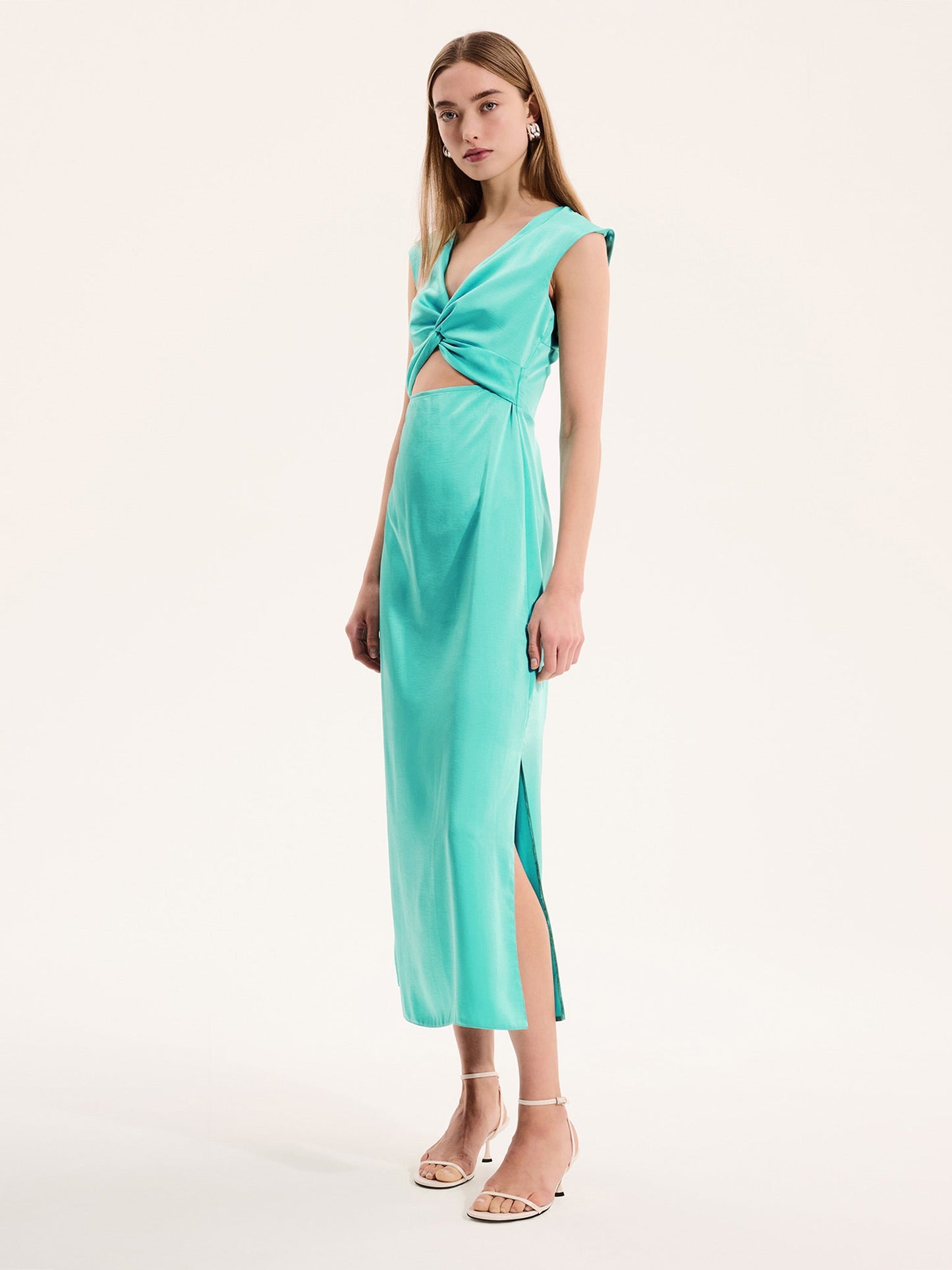 Marin Twist Dress in Turquoise