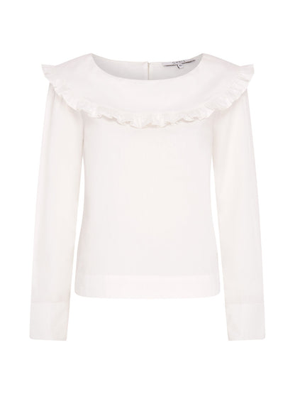 Briony Frill Blouse in White