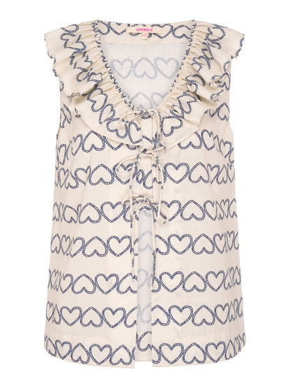Rachael Heart Print Top