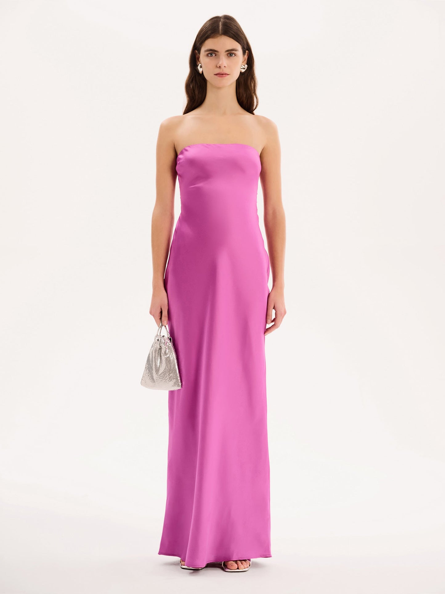 Amdra Strapless Dress in Purple