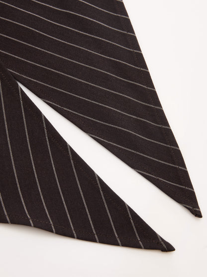 Wrap Tie-Waist Pinstripe Wide-Leg Pants