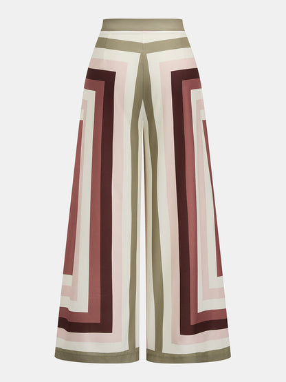 Geometric Print Halter Top & Pants Set