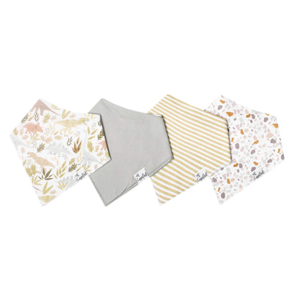 4 Pack Baby Bandana Bibs - Rex