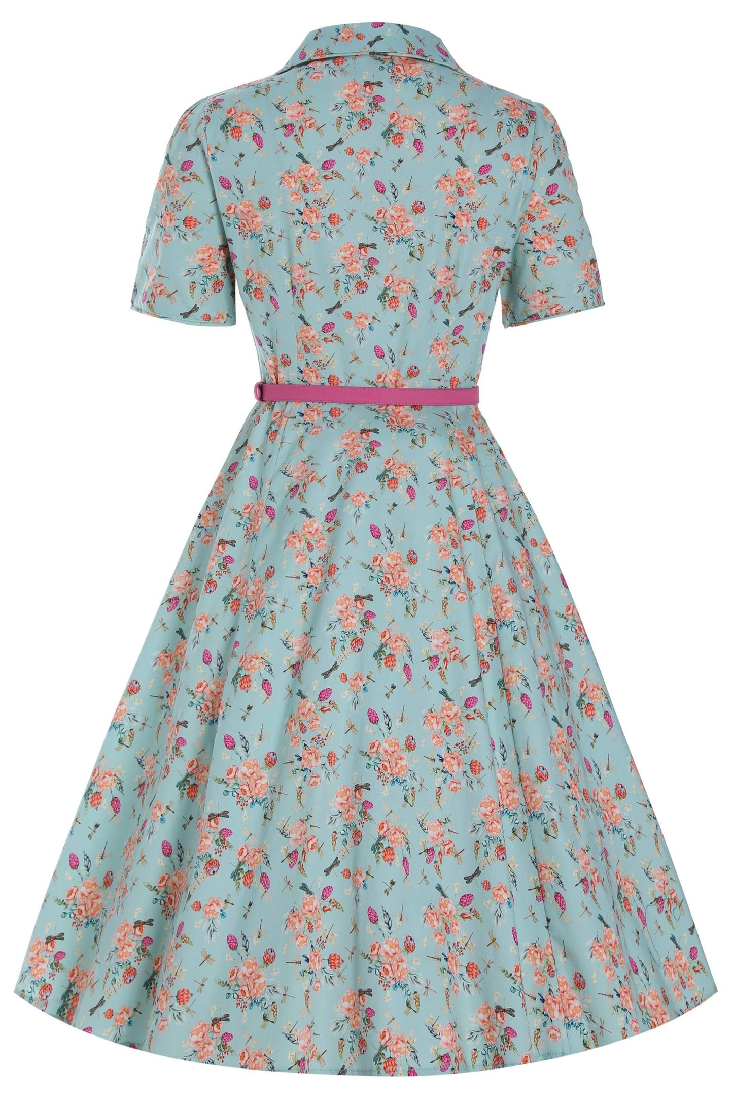 Penelope Mint Green Floral Shirt Dress