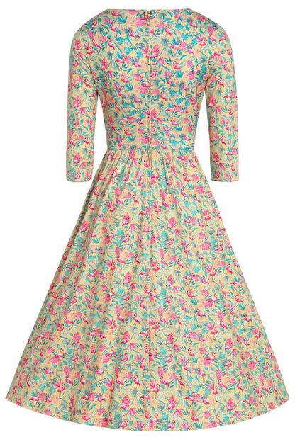Billie Flock Star Flamingo Flared Dress