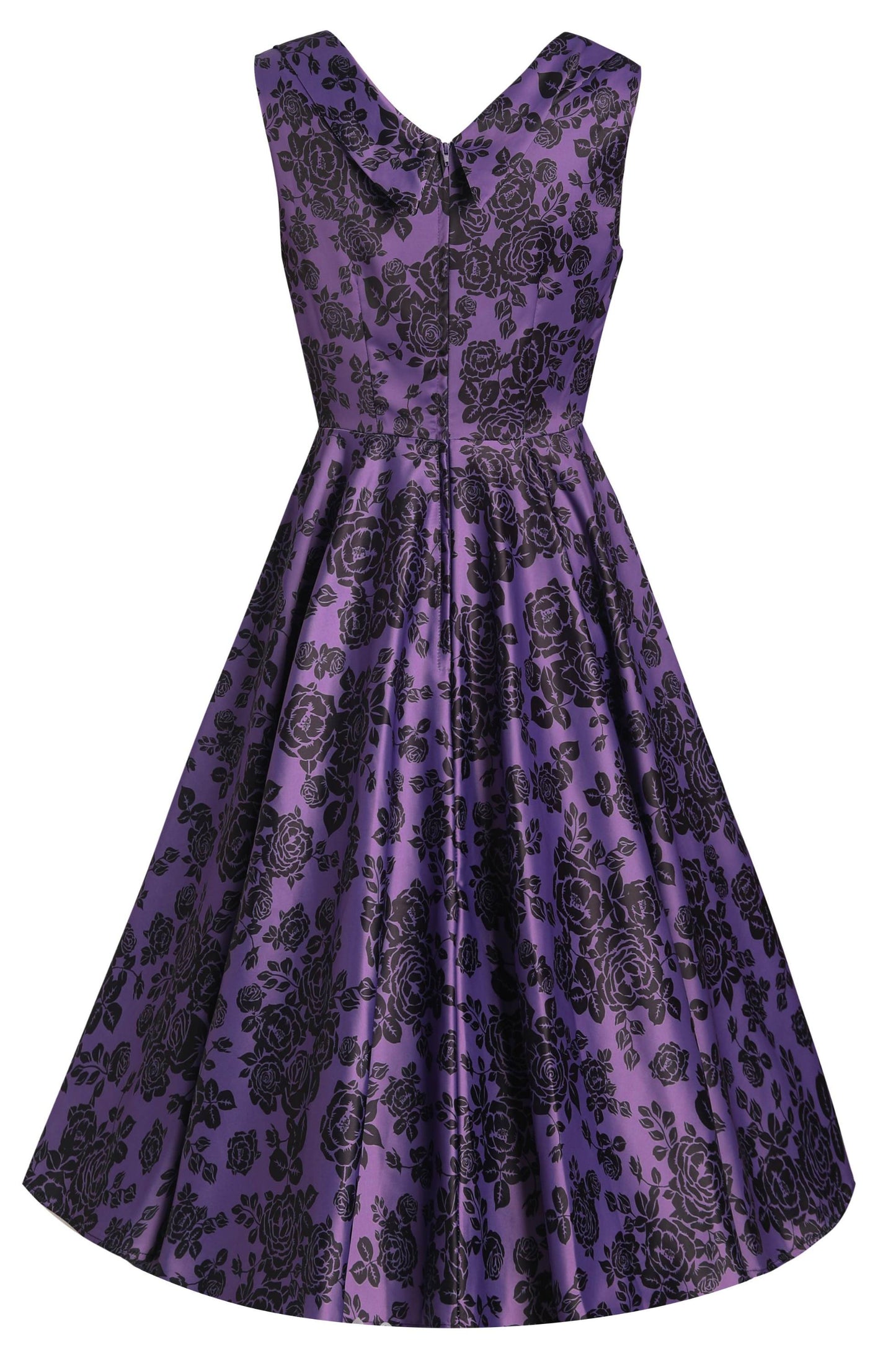 Grace Purple Rose Pleated Bust Dress