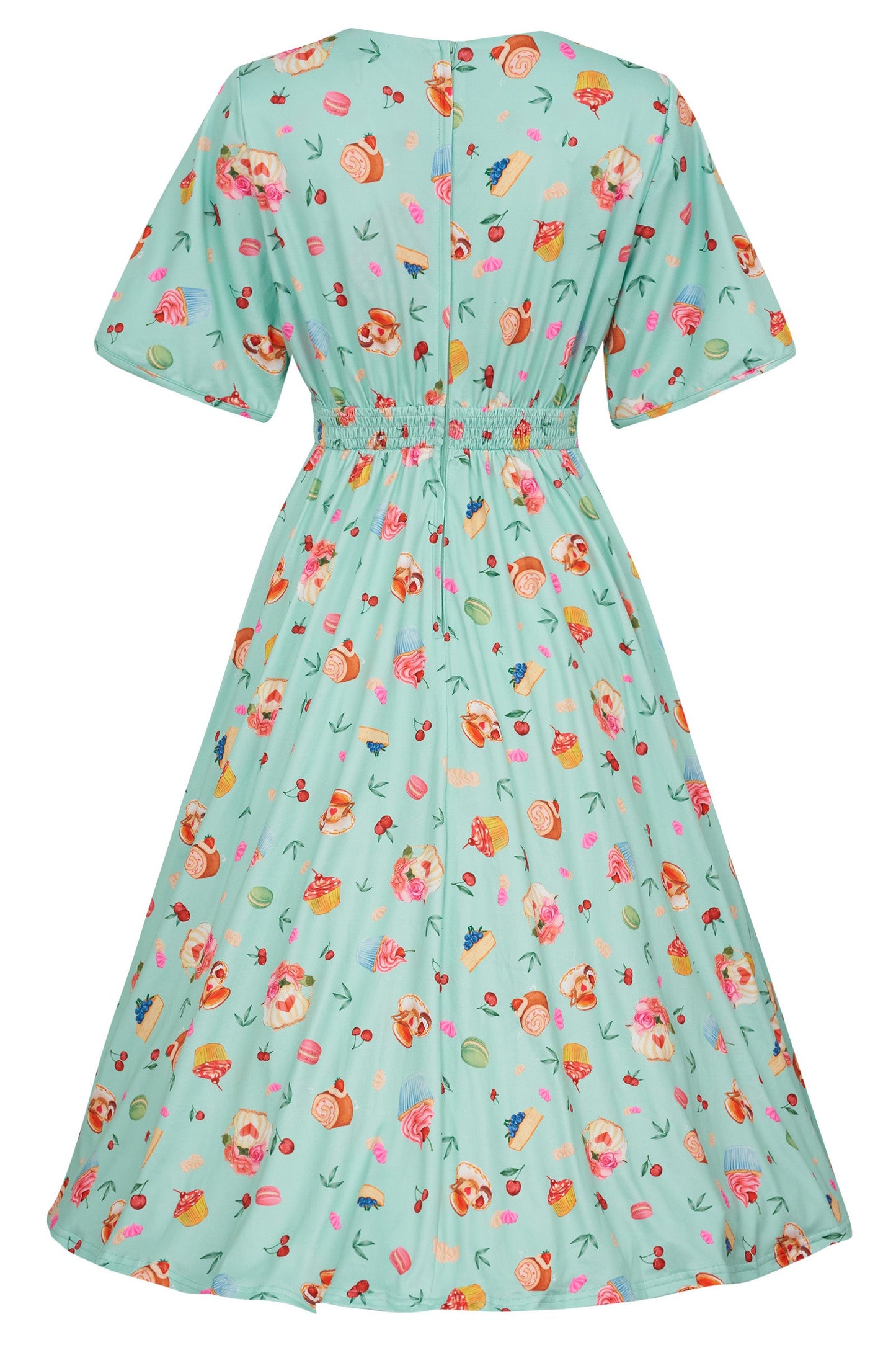 Janice Petal Sleeve Dress In Afternoon Tea Print