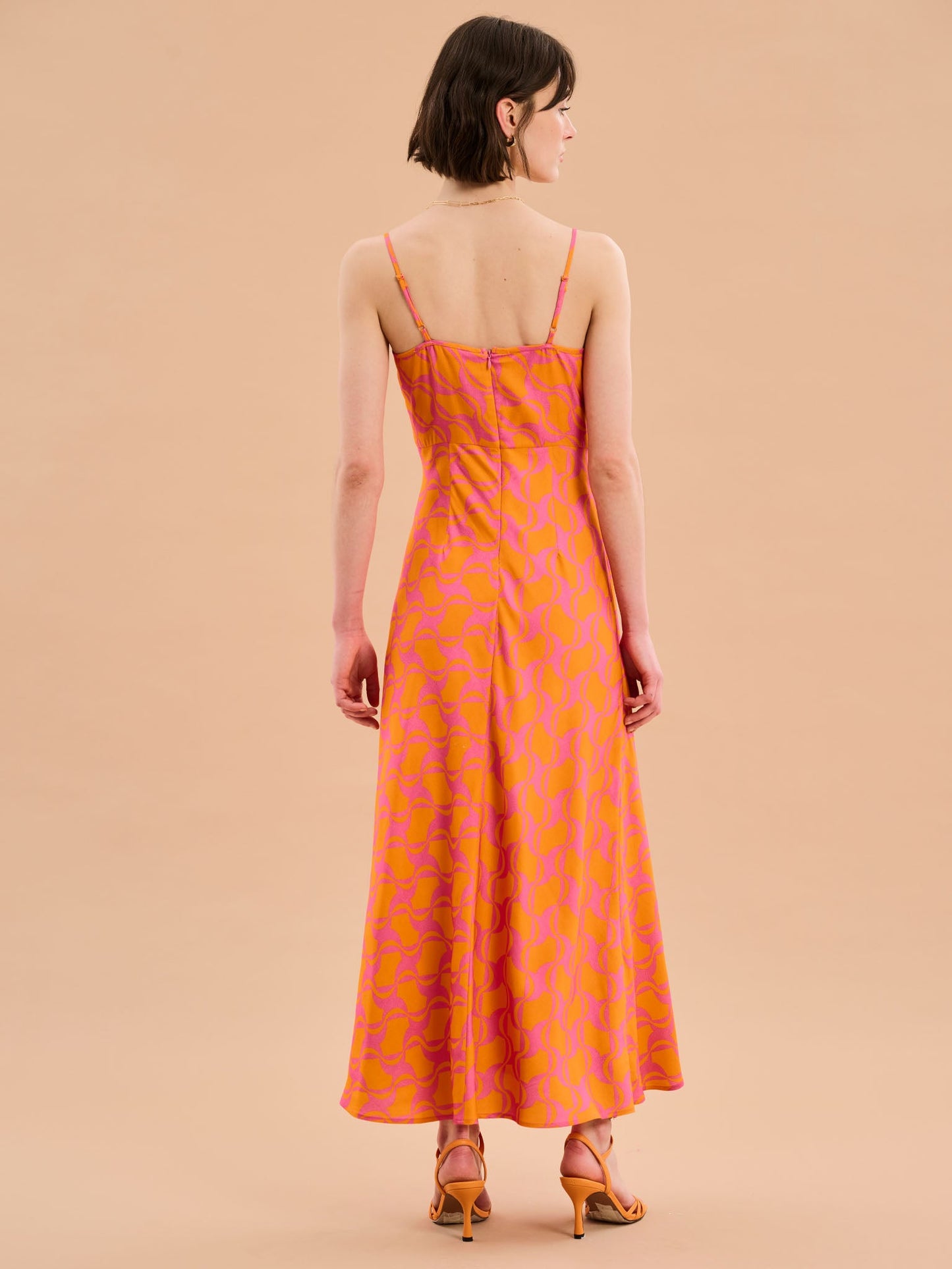 Blossom Geo Print Strappy Dress