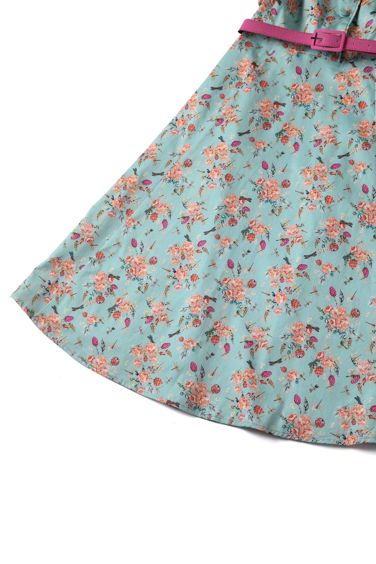 Penelope Mint Green Floral Shirt Dress