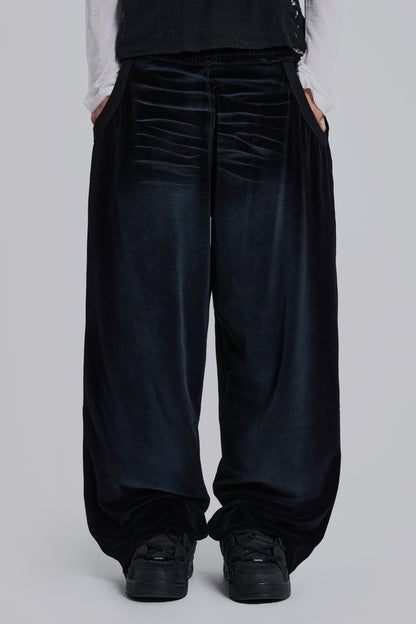Denim Wash Velour Monster Jogger