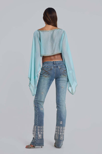 Lunet Studded Cape Top