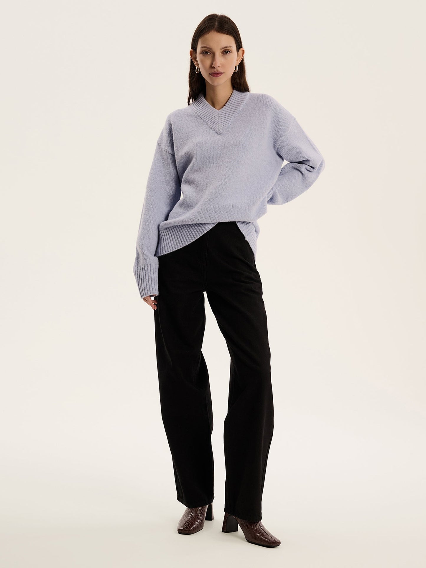Mandarin Jumper in Light Blue