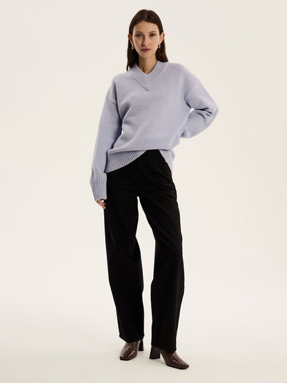 Mandarin Jumper in Light Blue