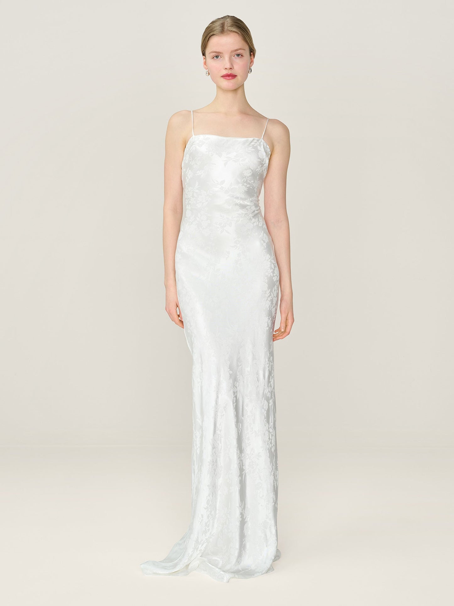 Mira Jacquard Dress in Ivory