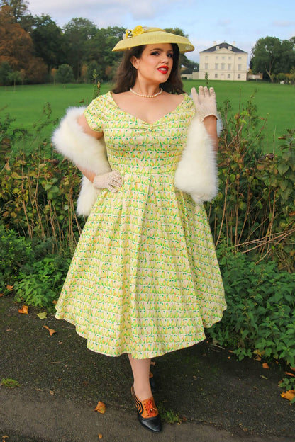 Lily Fruity Pear Off Shoulder Dress