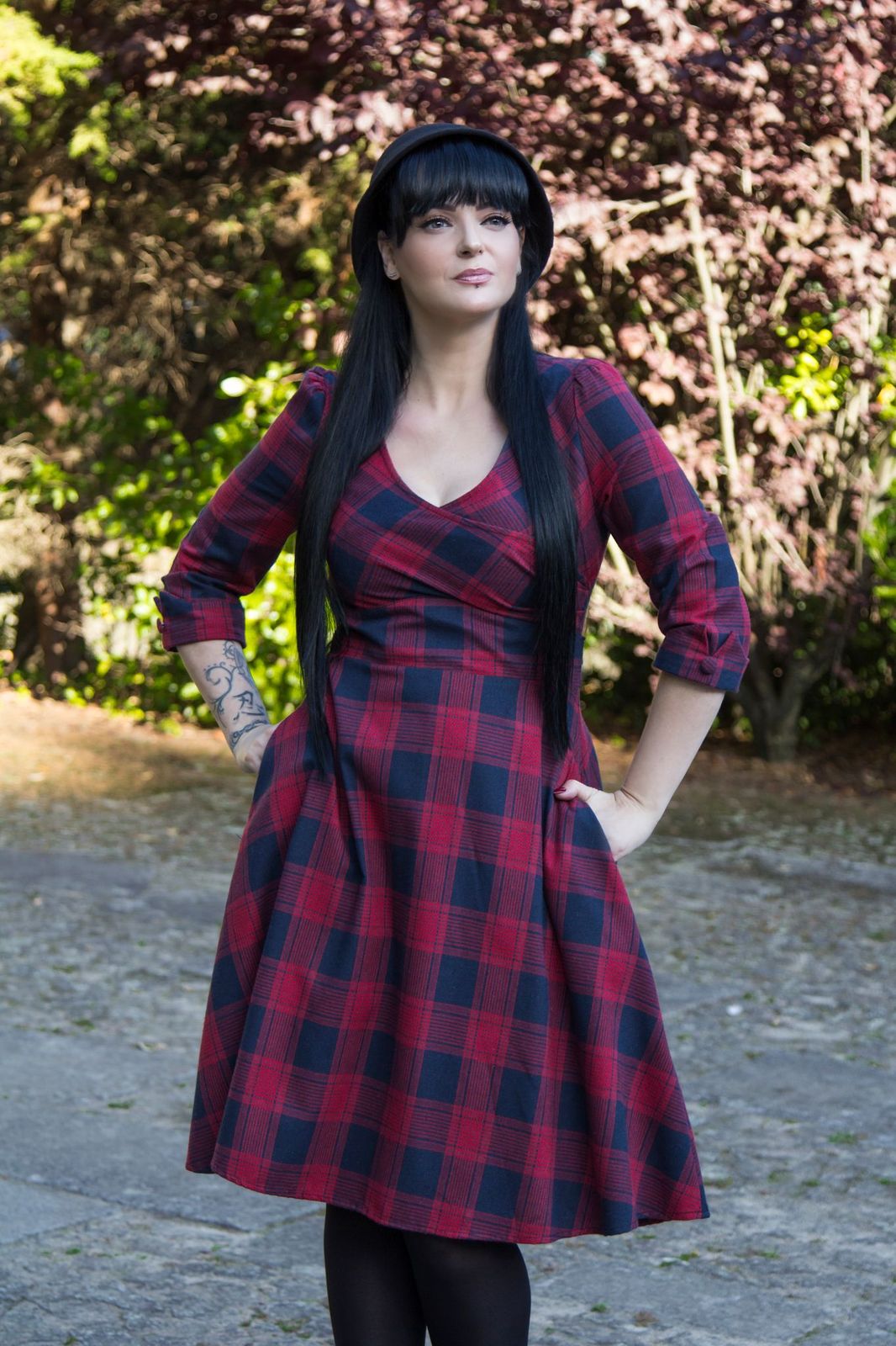 Katherine Red Tartan Swing Dress