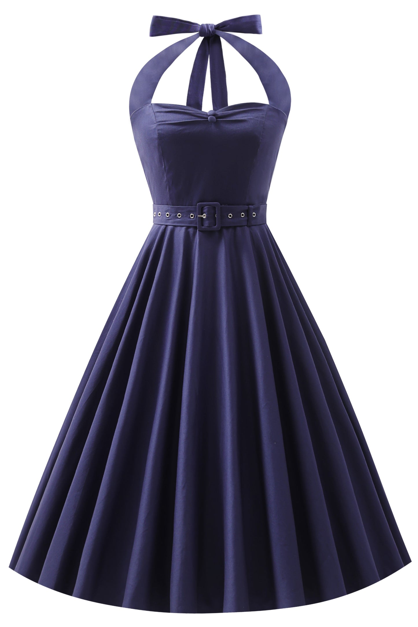 Daisy Navy Halter Dress
