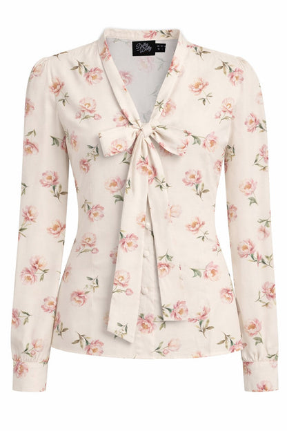 Margaret Pink Rose Long Sleeved Blouse