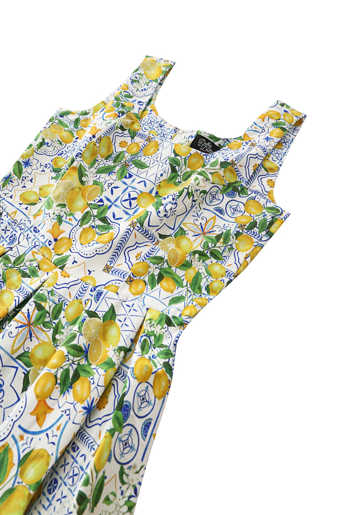 Ophelia Mediterranean Lemon Midi Dress