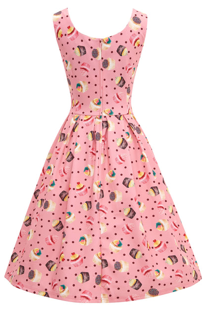 Amanda Pink Cupcake Swing Dress