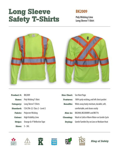 Big K Polyester Wicking Long Sleeve Shirt