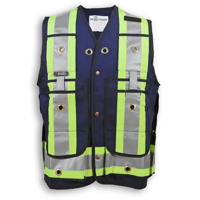 Big K Surveyor's Safety Vest with Double Back Pouch