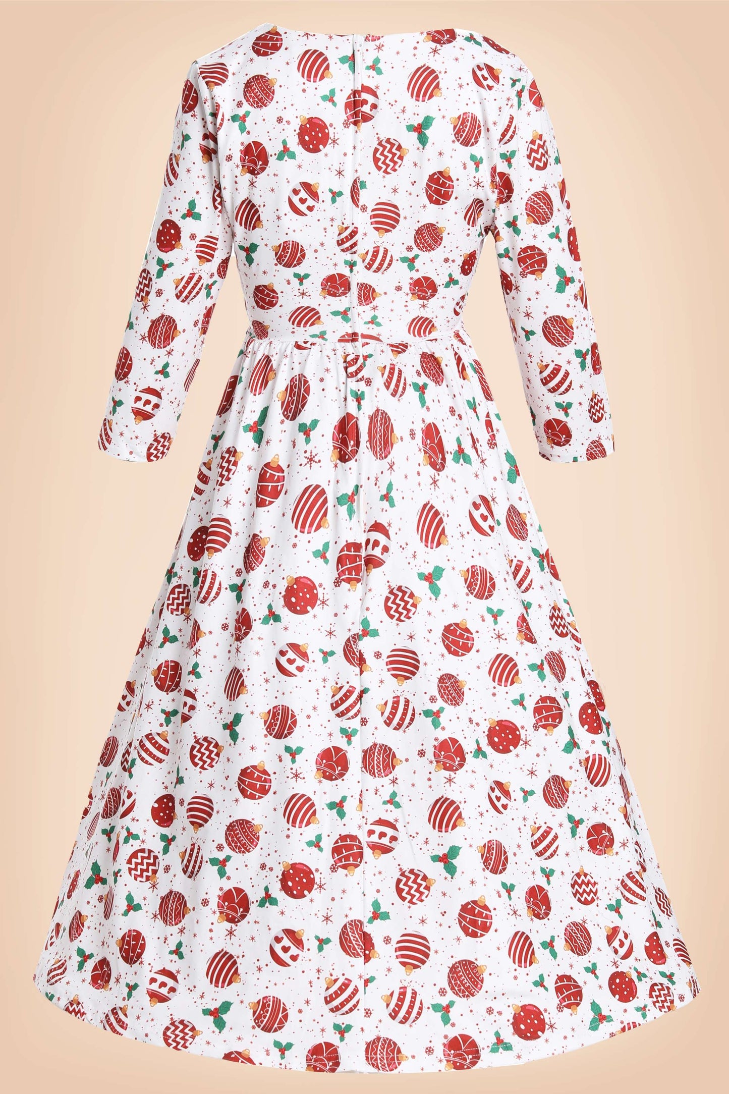 Billie Red Bauble Long Sleeved Dress