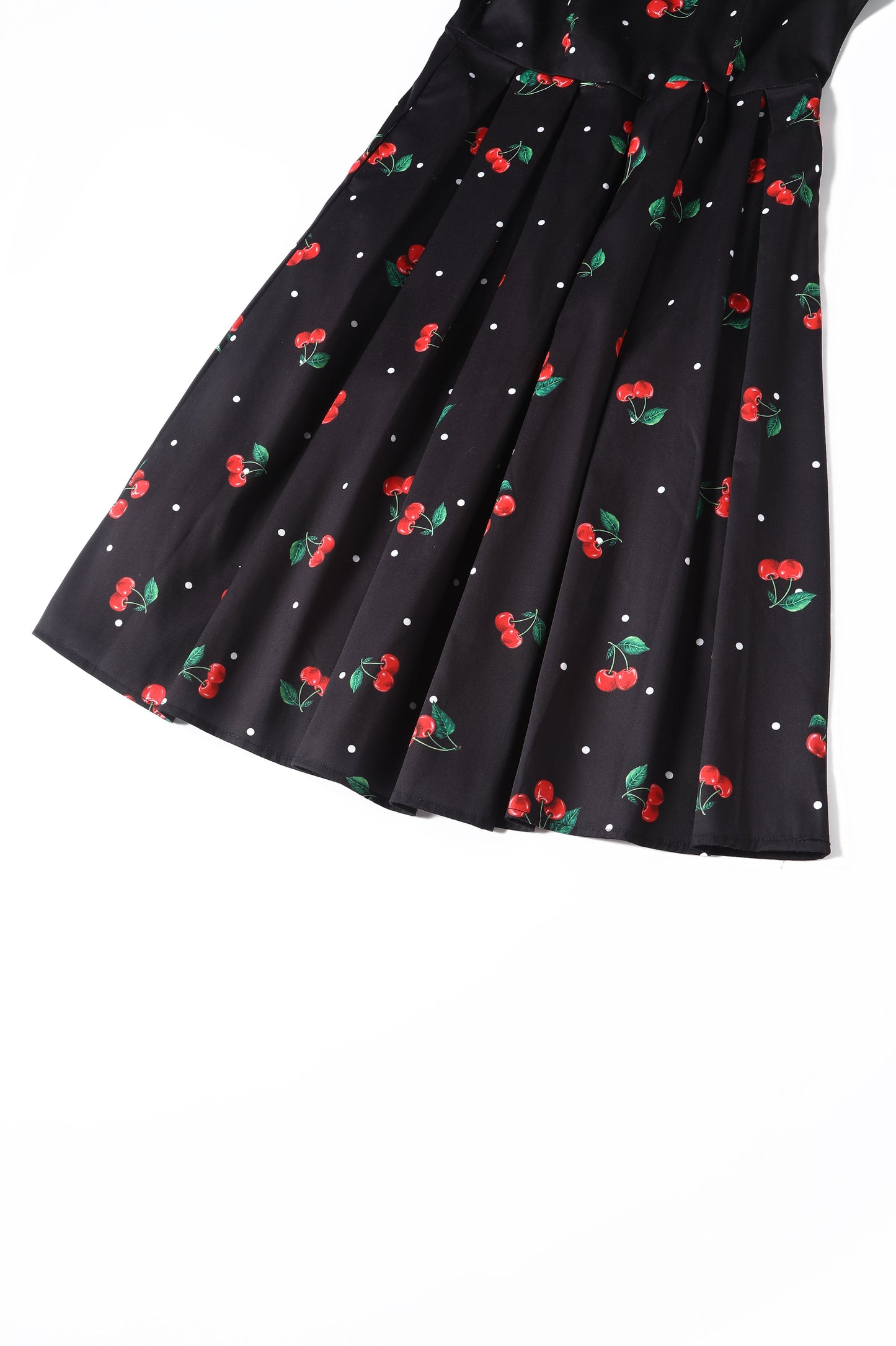 Amanda Black Cherry Retro Flared Dress In Cotton