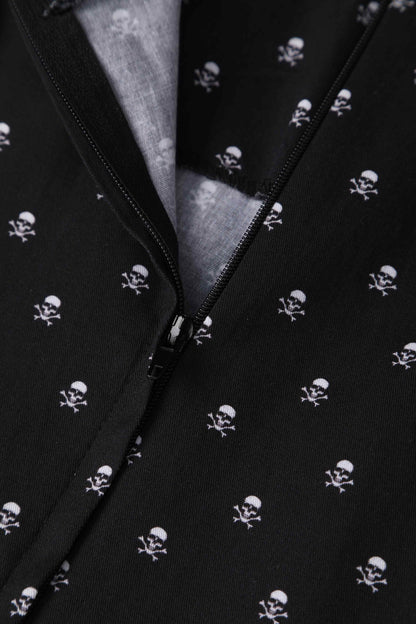 Amanda Black Skull Swing Dress