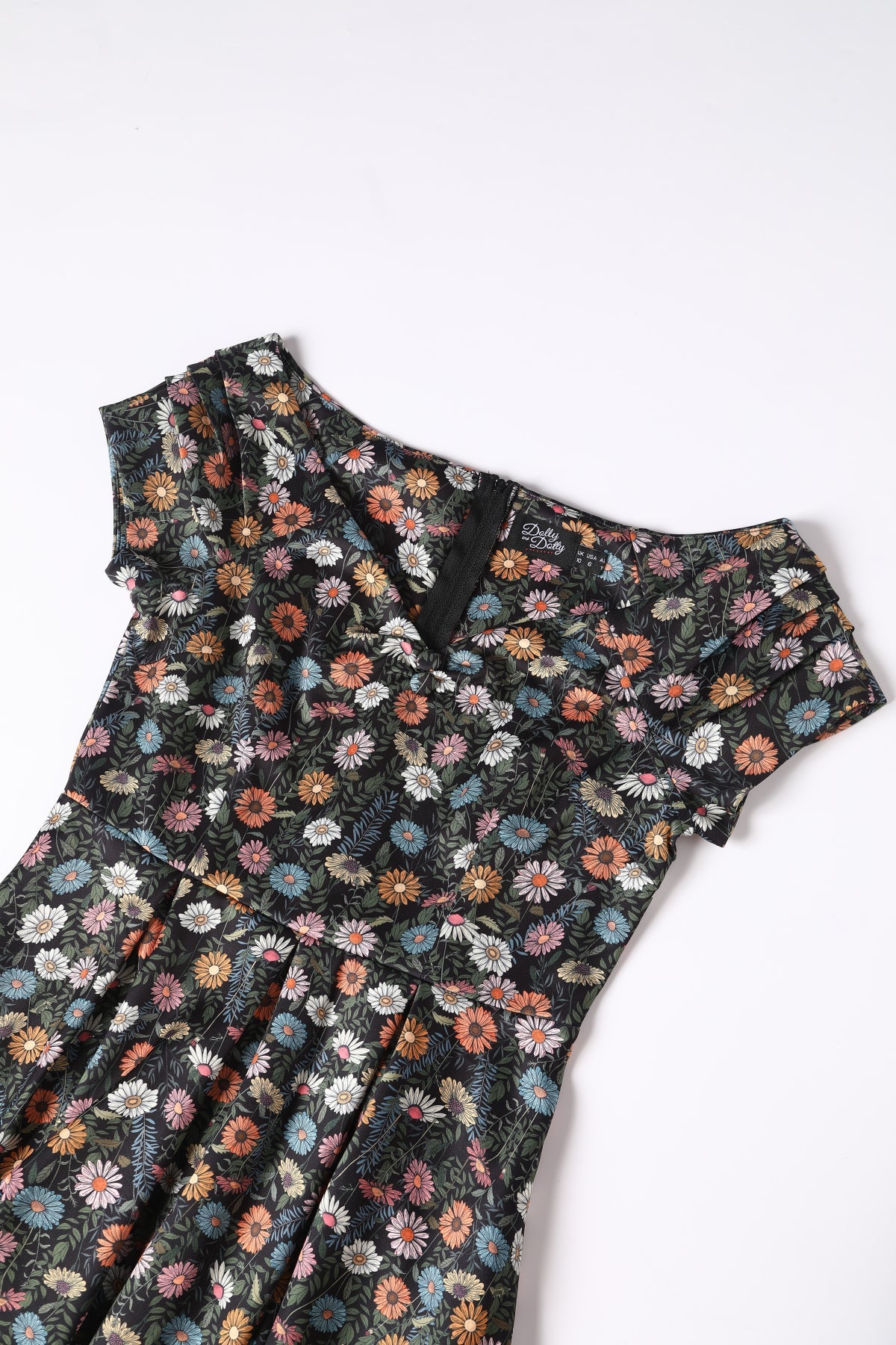 Lily Black Wildflower Off Shoulder Dress