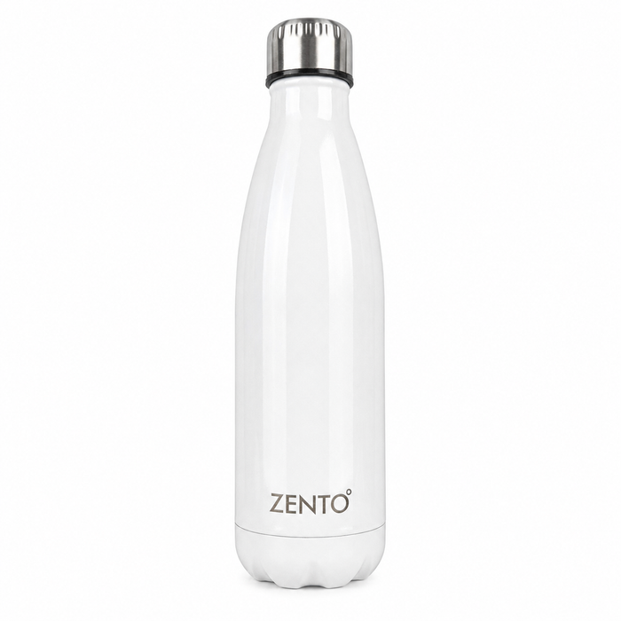 Casa & Casa Zento Vacuum Water Bottle Metallic White
