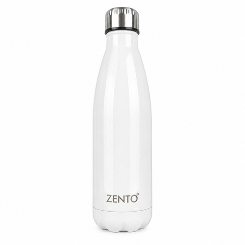 Casa & Casa Zento Vacuum Water Bottle Metallic White
