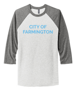 CITY UNISEX TRI-BLEND 3/4 SLEEVE RAGLAN TEE