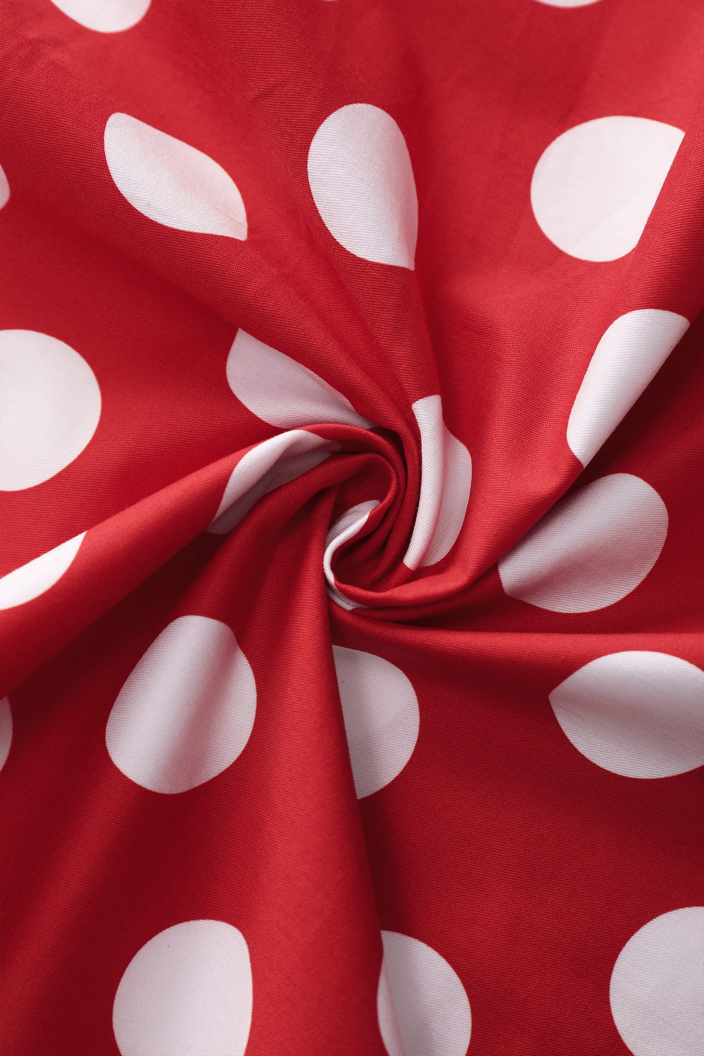 Helen Cotton Midi Dress In Red Spot Print